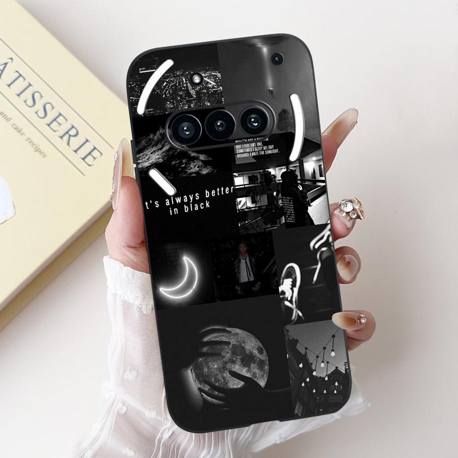 Para Funda Nothing Phone 3A A059 Lindo Dibujo Animado Panda Astronauta Silicona Suave Negro Mate Cubierta Para Nothing Phone3a Pro A059P Fundas