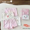 Box of Four Pairs: Little Girls' 99% Cotton Boxer Briefs - No Wedgies