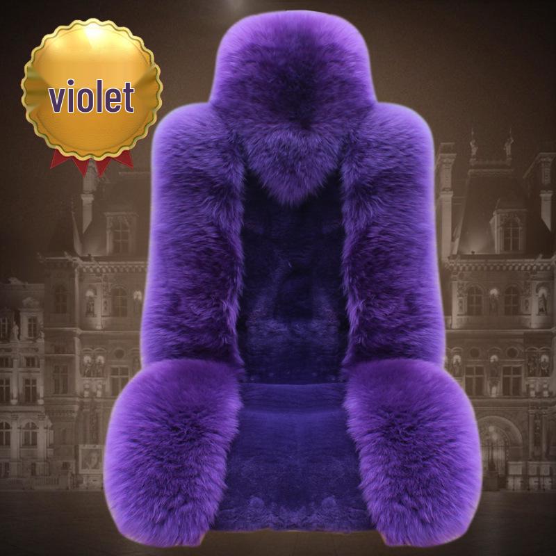 One-Piece Wool Car Seat Cushion - Plush Fur Winter Pad