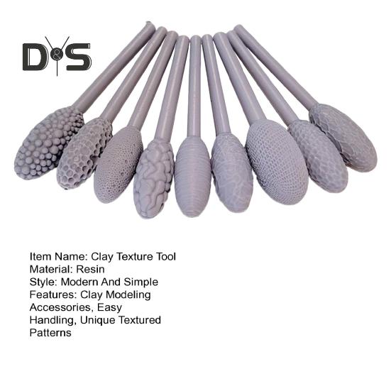 9 Adet Kil Sanat Doku Aracı Oval Şekilli Seramik Kil Silindirleri Seti DIY El Sanatları İçin Modelleme Çubukları Kil Sanat Severler Yeni Başlayanlar