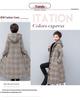 Women's Mid-length Plaid Cotton Coat - Velvet-lined, Thickened for Autumn/Winter