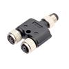 Wasserdichter Y-Typ-Splitter M8 Stecker Buchse Mit 1M Drahtkabel Gewindeanschluss für Kamera Monitor Medizinische E-Bikes