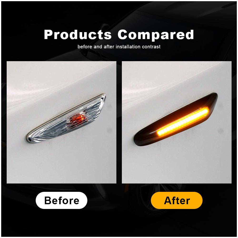 Dynamic Side Marker Turn Signal LED Light For BMW 1 3 5 Serie E46 E60 E61 E81 E82 E87 E88 E90 E91 E92 E93 X1 E84 X3 E83 X5