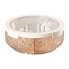 Compartmentalized Serving Tray for Dried Nuts, Rotating Food Storage Box, Tray, Nut