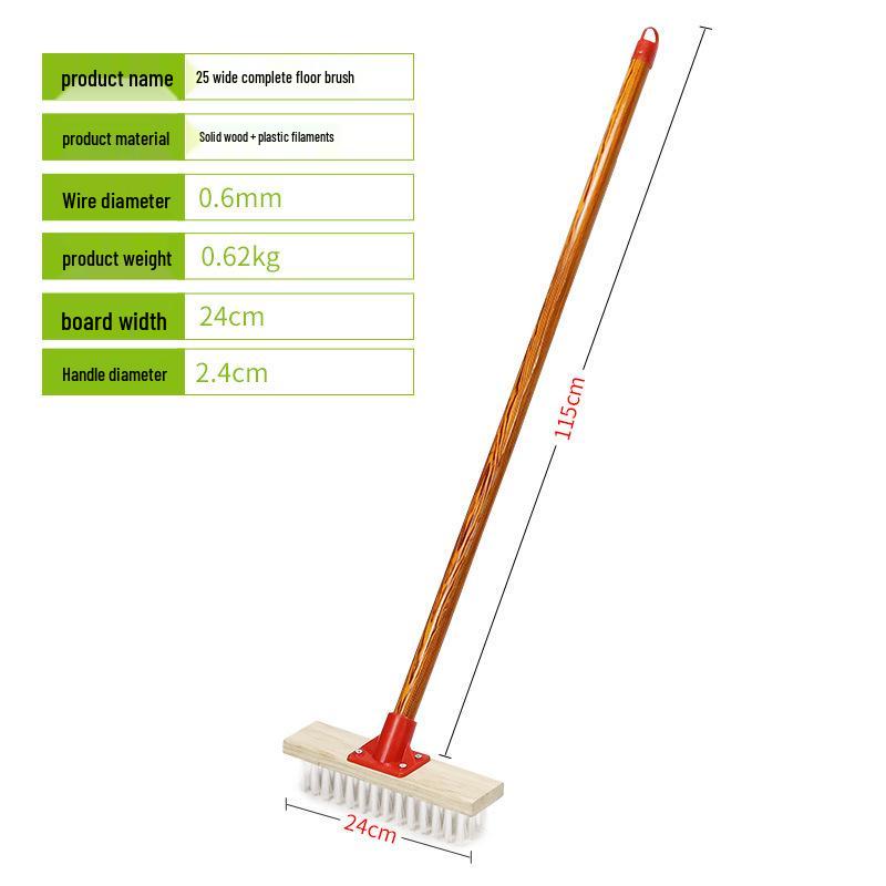 Long-Handled Stiff Bristle Wire Brush for Floors and Tile Cleaning