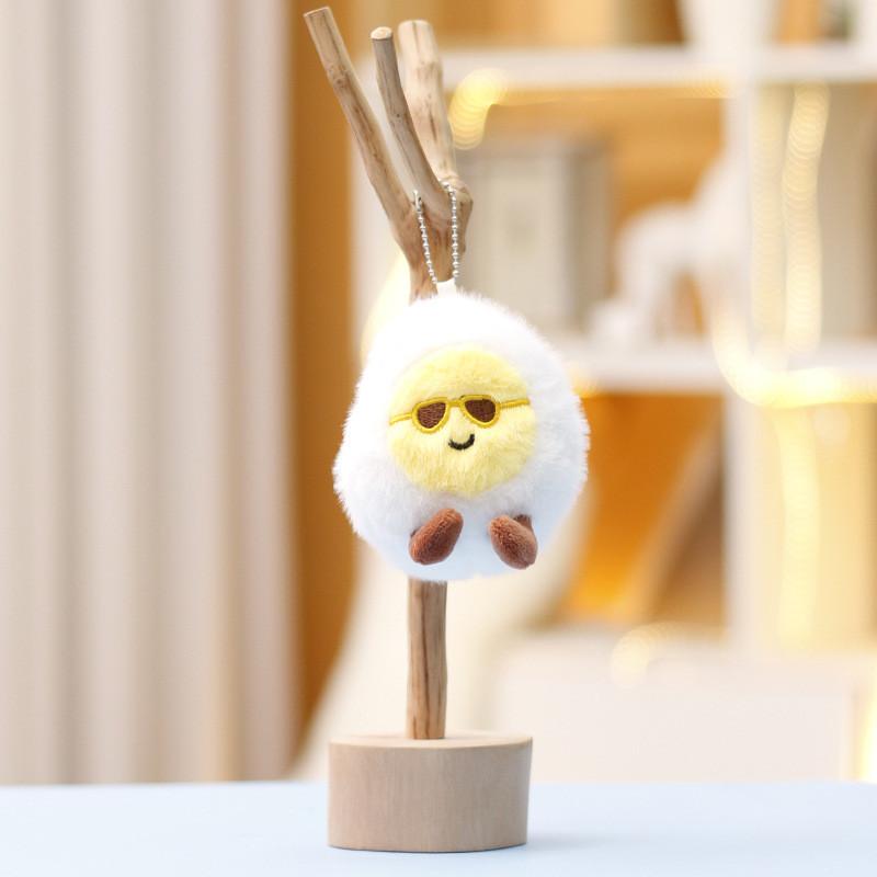 Boiled Plush Egg Doll Cartoon Keychain Bag Decoration Pendant Gift Toy Cute