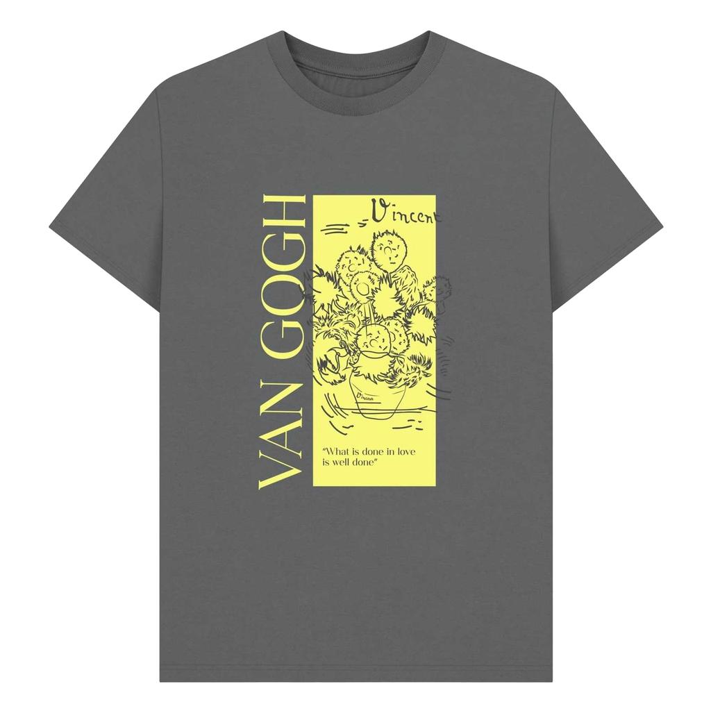 Apoh Unisex Adult Sunflowers Quote Vincent Van Gogh T-Shirt
