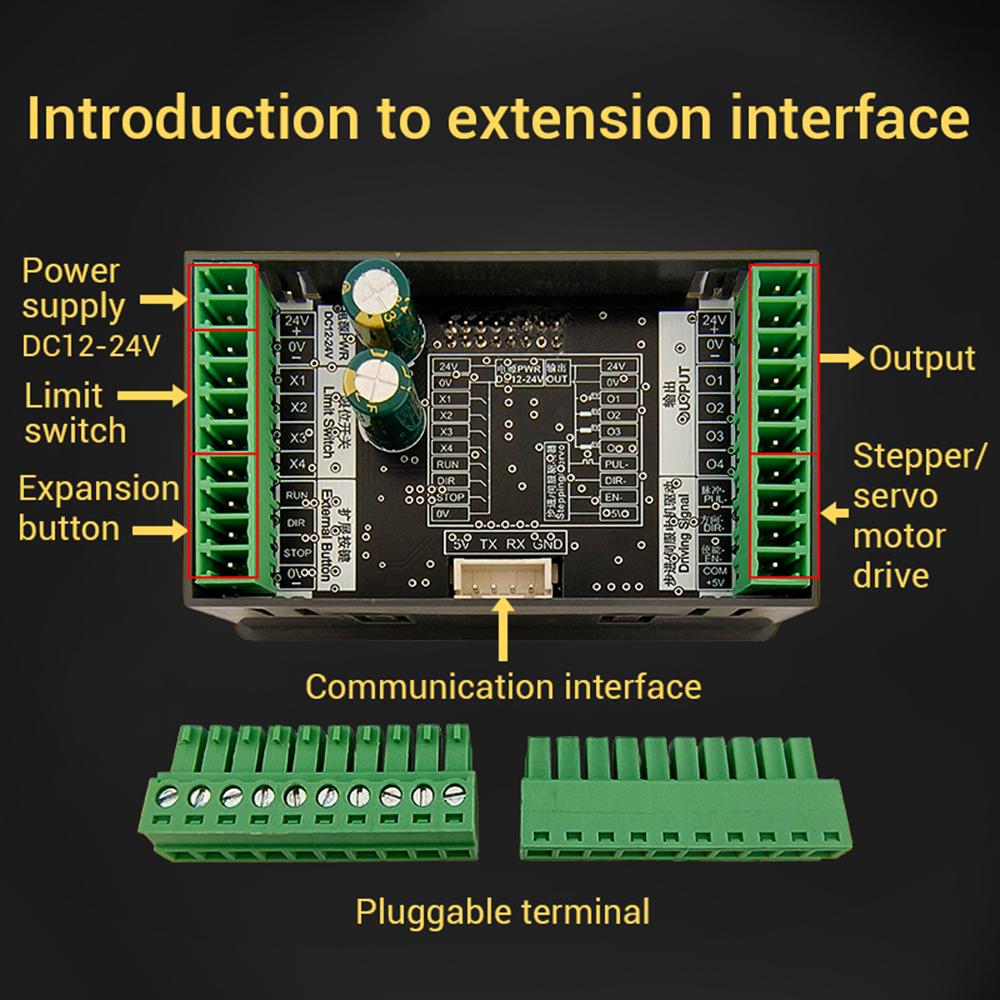 LCD Display SMC05 Stepper Servo Motor Pulse Controller Forward and Reverse Speed Regulaor Upper Computer APP Communication