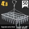 Round Windproof Clothes Drying Rack with Stainless Steel Clips and Hanging Hook