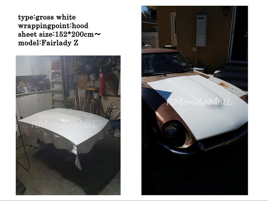 IlMondoMall Gloss White Wrapping Sheet Protective Film Glossy White (152 x 300 cm_, White)