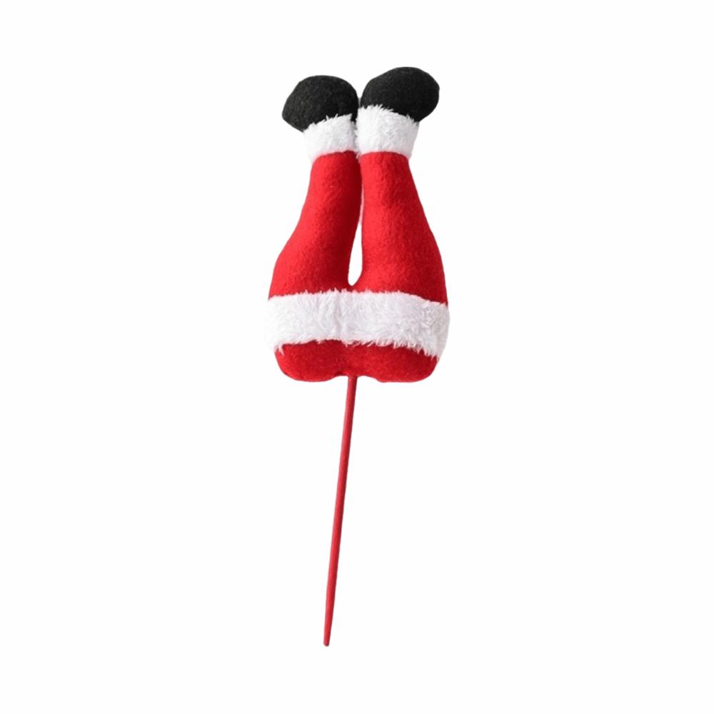 Stuffed Christmas Elf Legs Striped Pants Santa Claus Legs New Christmas Tree Topper Holiday Party