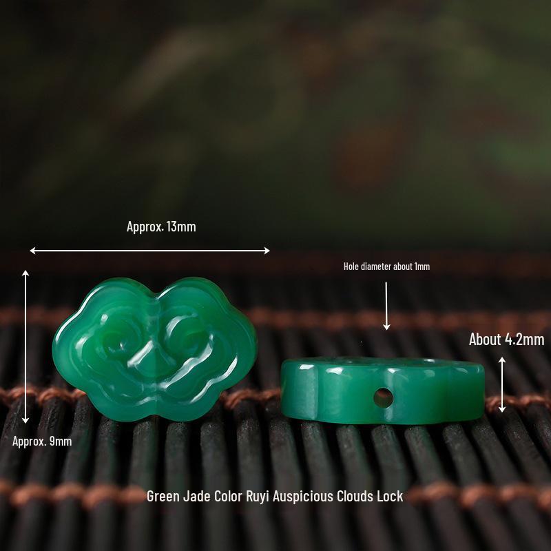 Jade Lotus Pod DIY Jewelry: Peace Lock Pumpkin Beads Pendant
