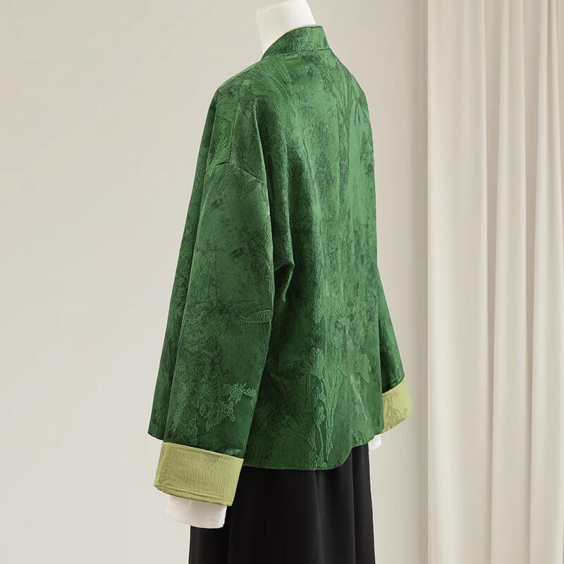 Si Baishe Women's New Chinese Style Retro Color Block Jacket