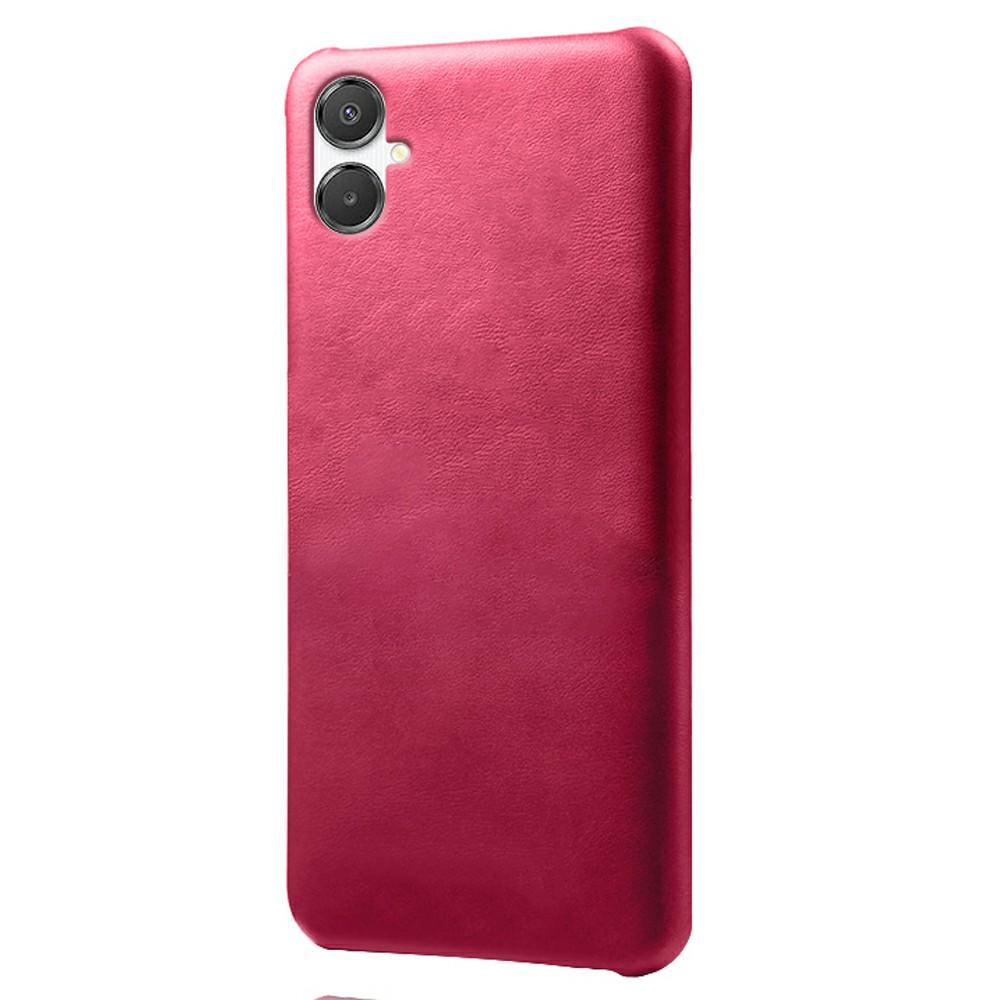 

For Samsung Galaxy A07 4G Case Calf Texture PU Leather Hard PC Protective Phone Cover Rose