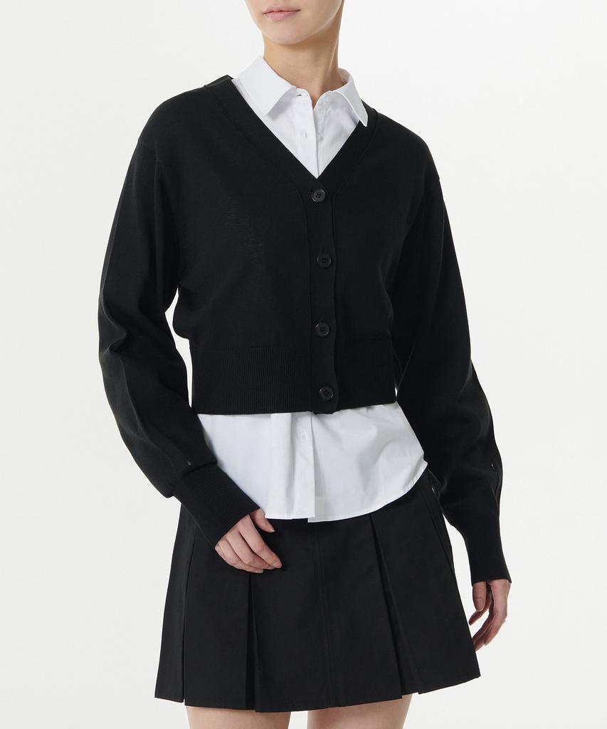 Musinsa Standard Woman Women'S Plain Crop Cardigan [Black]