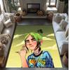 Soft Crystal Velvet Floor Rug,Billie Eilish Anti Slip Decorative Carpet, Plush Area Mat For Indoor Home Decoration