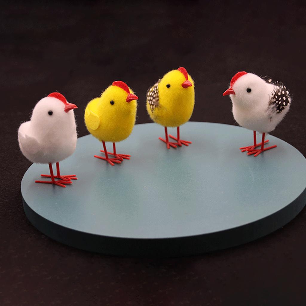 Toy Chick Cute Handmade Chicken Easter Desktop Decor Festive Photo Props for Home Desk Table Shelf Decor Ornaments