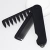 1pcs Black 2-in-1 Folding Comb, Dual Tooth Folding Comb for Both Dry and Wet Bangs, Portable design,Special for Real Hair Wigs