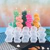 3D 5-Cavity Silicone Candle Mold DIY Clover Love Daisy Aromatherapy Soap Mould Home Decoration Production Resin Molds