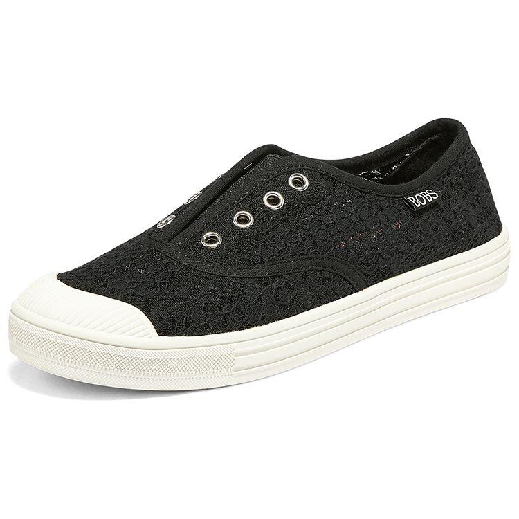 Skechers Bobs B Cool Sports Casual Low-Top Canvas Shoes Women sneakers Black 113821-BLK