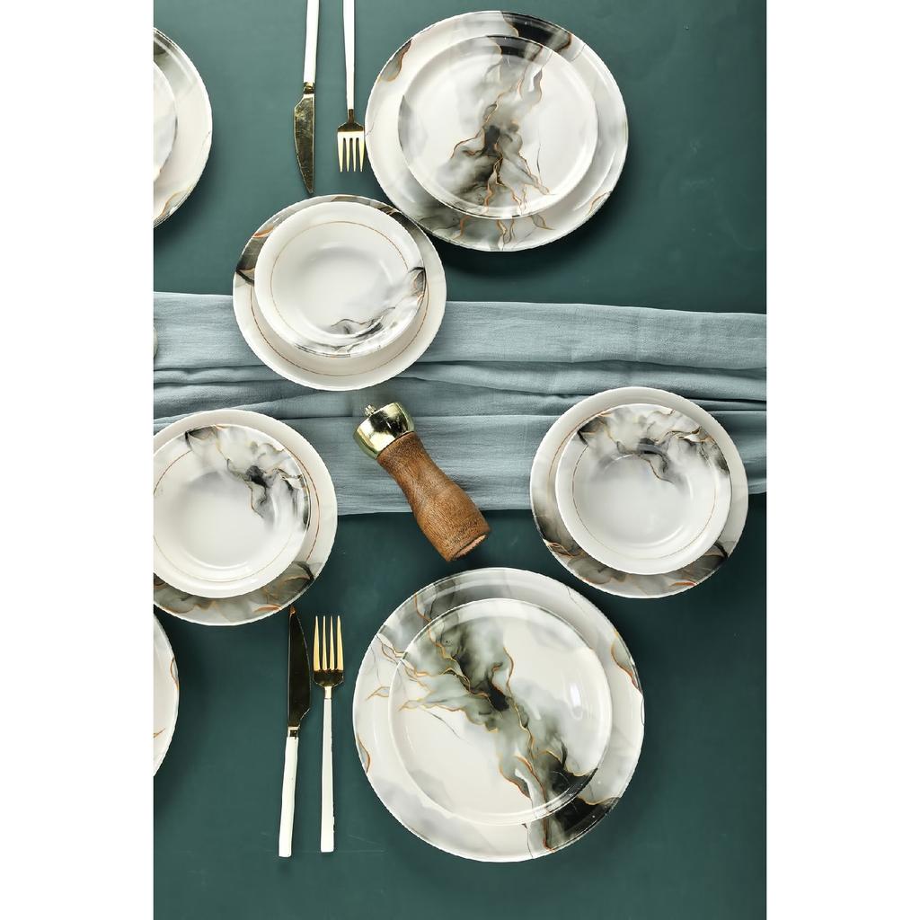 Natural Stone Energy 32 Piece Dinnerware And Breakfast Set For 6 People