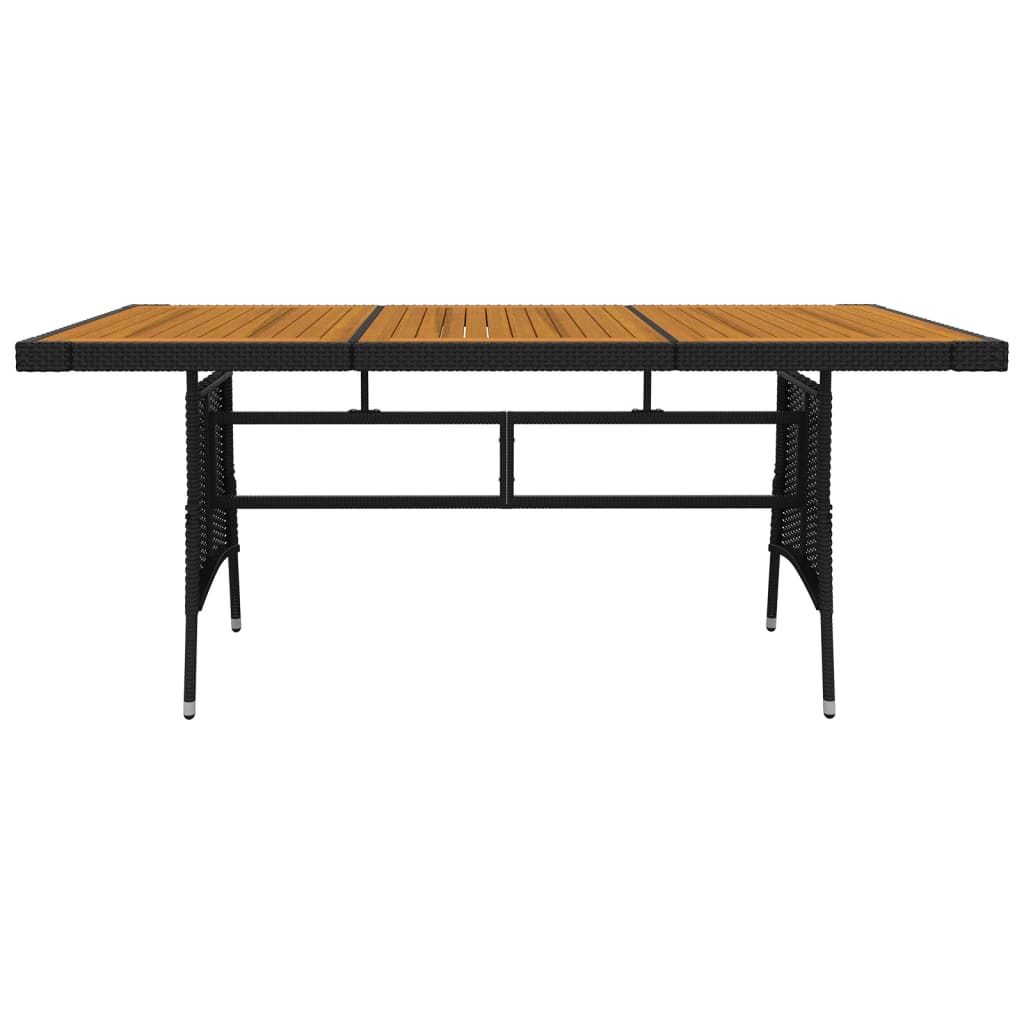 9 Piece Garden Dining Set Poly Rattan Black