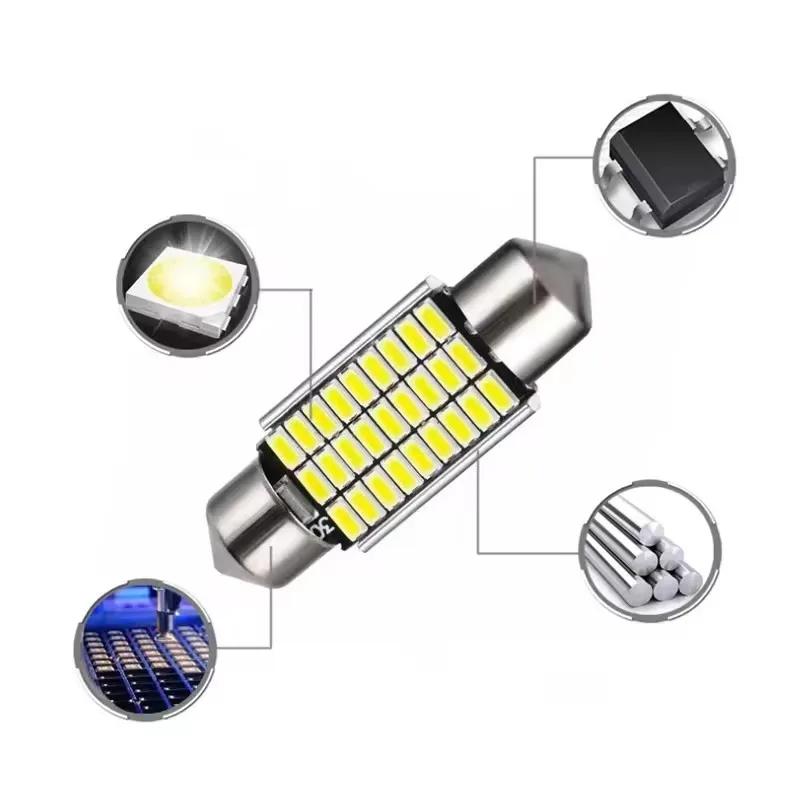 2/10Pcs LED Festoon Dome 31mm 36mm 39mm 42mm Super Bright LED Bulb HighQuality Car License Plate Light Car Interior Reading Lamp