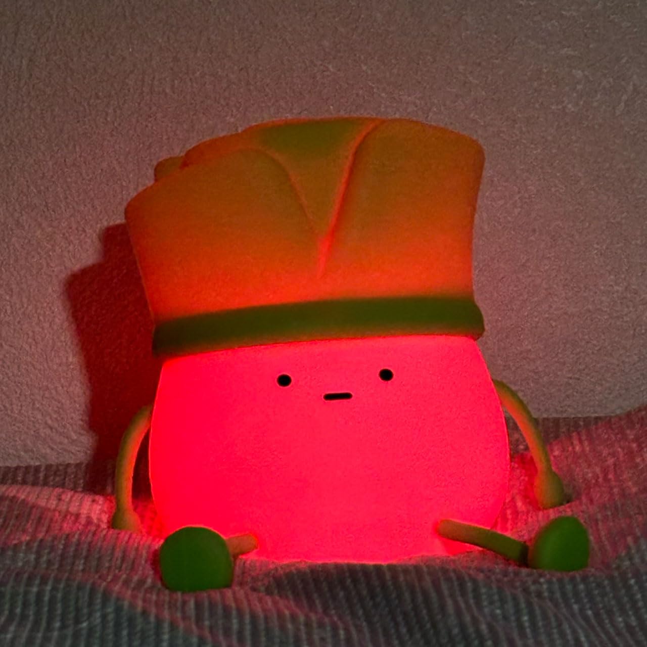 

SG Select Night Light, Table Light, Bedroom Lighting, Green Onion Rainbow Design, Dimmable, Children s, Silicone, USB Rechargeable, Timer Function,