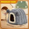 Hamster Bed Hideout House, Anti Slip Cute Plush Small Animals Bed for Hedgehog,