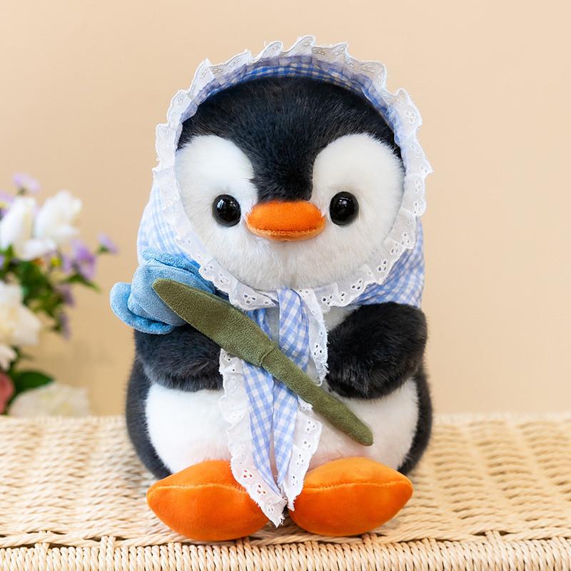 Cute Tulip Penguin Plush Toy With Short Plush Material For Girls Gift And Collection