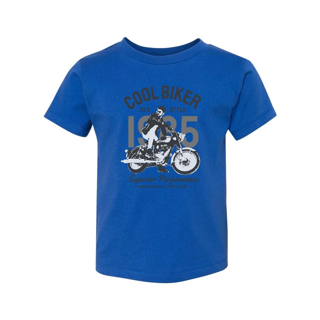 Vintage Motorcycle Graphic T Shirt With Rider Silhouette Design For Casual Every
