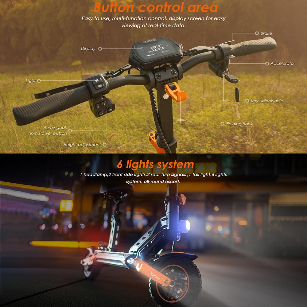 2026 KuKirin G2 Max skládací elektrická koloběžka 1000W 48V 20Ah dojezd 55 km/h 70 km kola 10 ″ terénní