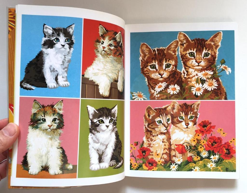 [USED] Happy Kitty Bunny Pony Book Illustration Cat Rabbit Horse