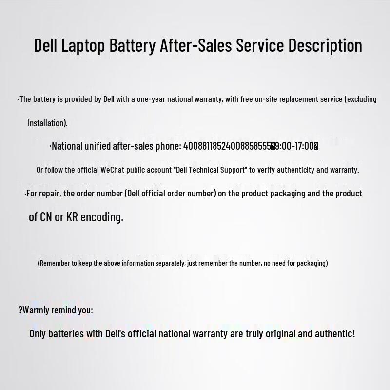 Dell Original Laptop Battery for Inspiron/Vostro (3-cell 42Wh)