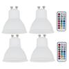 3W RGB Color Changing LED Spotlight Bulb with Remote Control for Bedroom Corridor Hotel Bar 85265V(GU10 RVB blanc chaud)