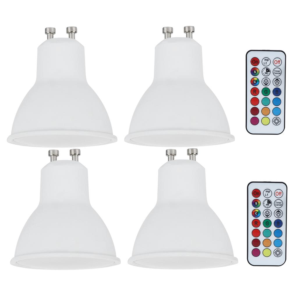 3W RGB Color Changing LED Spotlight Bulb with Remote Control for Bedroom Corridor Hotel Bar 85265V(GU10 RVB blanc chaud)