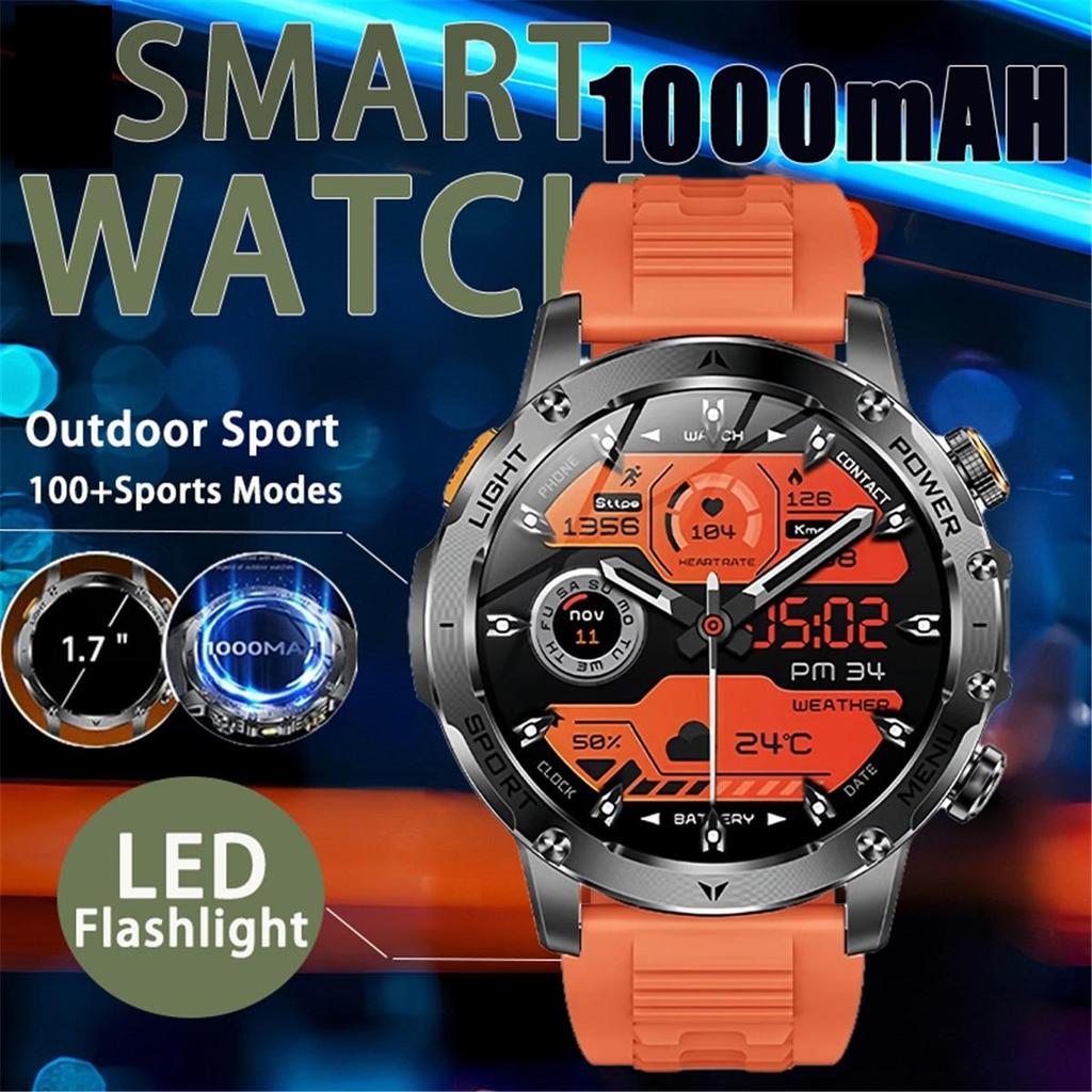 2026 Outdoor New 1000mAh Battery T-Rex 3 Military Grade Smart Watch Men IP69K Waterproof GPS HD Bluetooth Call 100 Sports Watch