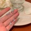 Beautiful Bow Tassel Water Drop Earrings Long Niche Design High-end Stud Earrings Wind French Earrings Women