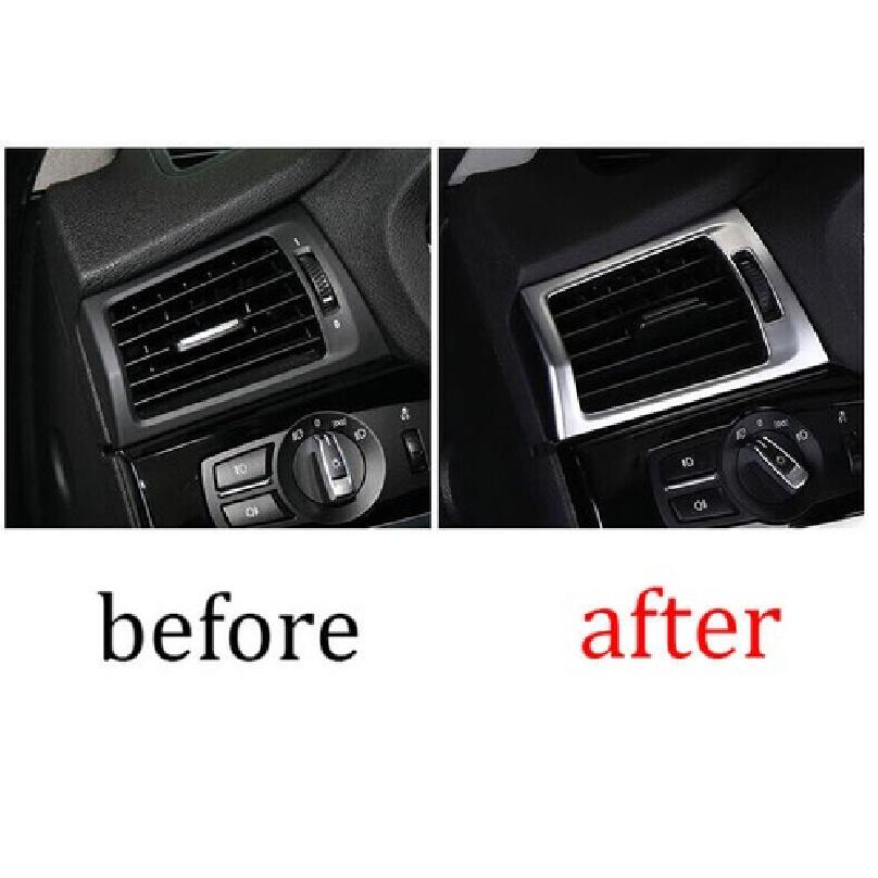 ABS Silver Left And Right Air Outlet Vent Trim For BMW X3 F25 X4 F26 2011-2017