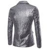 Charm Men's Casual One Button  Fit Suit  Coat Jacket Sequin Party Top