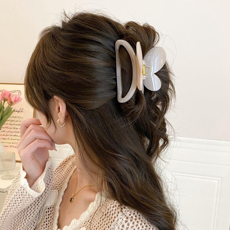 French Butterfly Hair Clip Female High-end Sense of New Large Shark Clip Back of The Head Plate Hairpin Hair Accessories Summer
