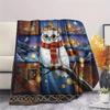 1 Pezzo Coperta in Flanella con Stampa Cartone Animato, Alta Qualità Confortevole per Tutte le Stagioni, Decorazione per la Casa, Calore e Comfort, Perfetta per Regalo di Natale Compleanno