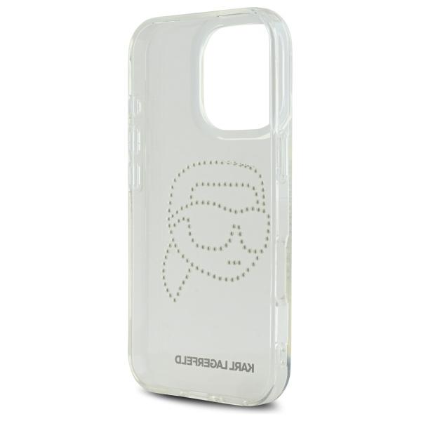 Karl Lagerfeld Klhcp16Xhkhdcelt Iphone   16 Pro Max 6.9 Przezroczysty/Transparent Hardcase Iml Rhinestones Karl Head