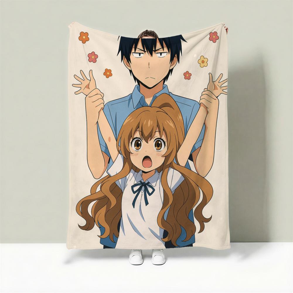 Anime T-Toradora! Throw Lightweight 240g Flannel Blanket Soft Skin-friendly for Summer Cooling