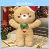 Bear Christmas Gingerbread Plush Toy Cartoon Stuffed Doll Decoration Gift Kids
