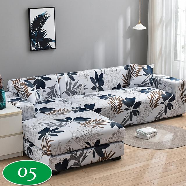 

L Shaped Sofa Cover Elastic Stretchable Corner Couch Cover Chaise Longue Protector For Living Room Furniture 1 Seater 90-140cm