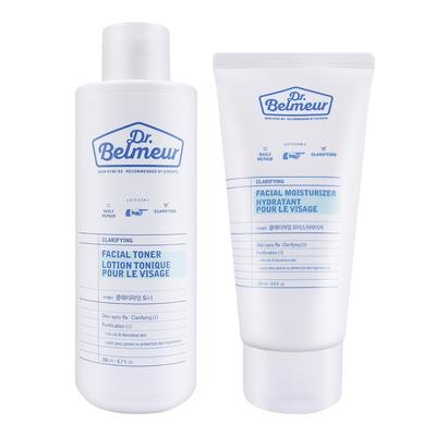 Dr. Belmeur Clarifying 2-piece Set Toner 200ml + Moisturizer 120ml, 1 Set