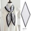 Spring new retro 111 mulberry silk silk scarf fashion temperament silk double crepe lace rhombus scarf accessories