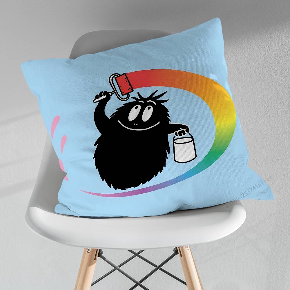 France BBarbapapa Art Throw Pillow Case Living Room Sofa Cushion Cover For Home Bedroom Decoration Protector