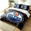 Edmonton Oilers 3pc Duvet Cover Set Simple Modern Bedding Set Wrinkle Resistant Soft Fabric All Season Use a Perfect Gift